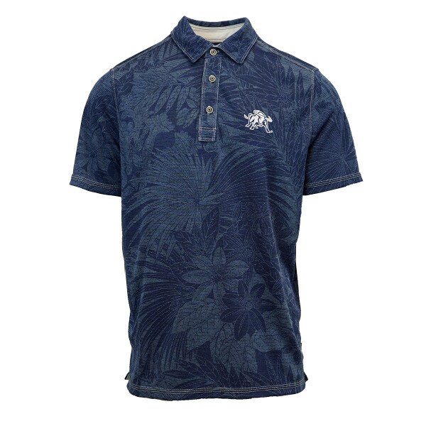 mens polo aggie bull tropical navy print